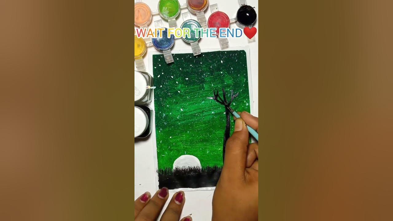 easy-night-sky-penting-for-beginners-shorts-art-viral-night-sky