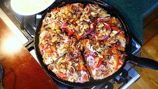നല്ല എളുപ്പത്തിൽ ഒരു ഗോതമ്പു ചിക്കൻ പിസ്സ / Tawa Pizza Recipe - NO OVEN PIZZA/Wheat Chicken Pizza