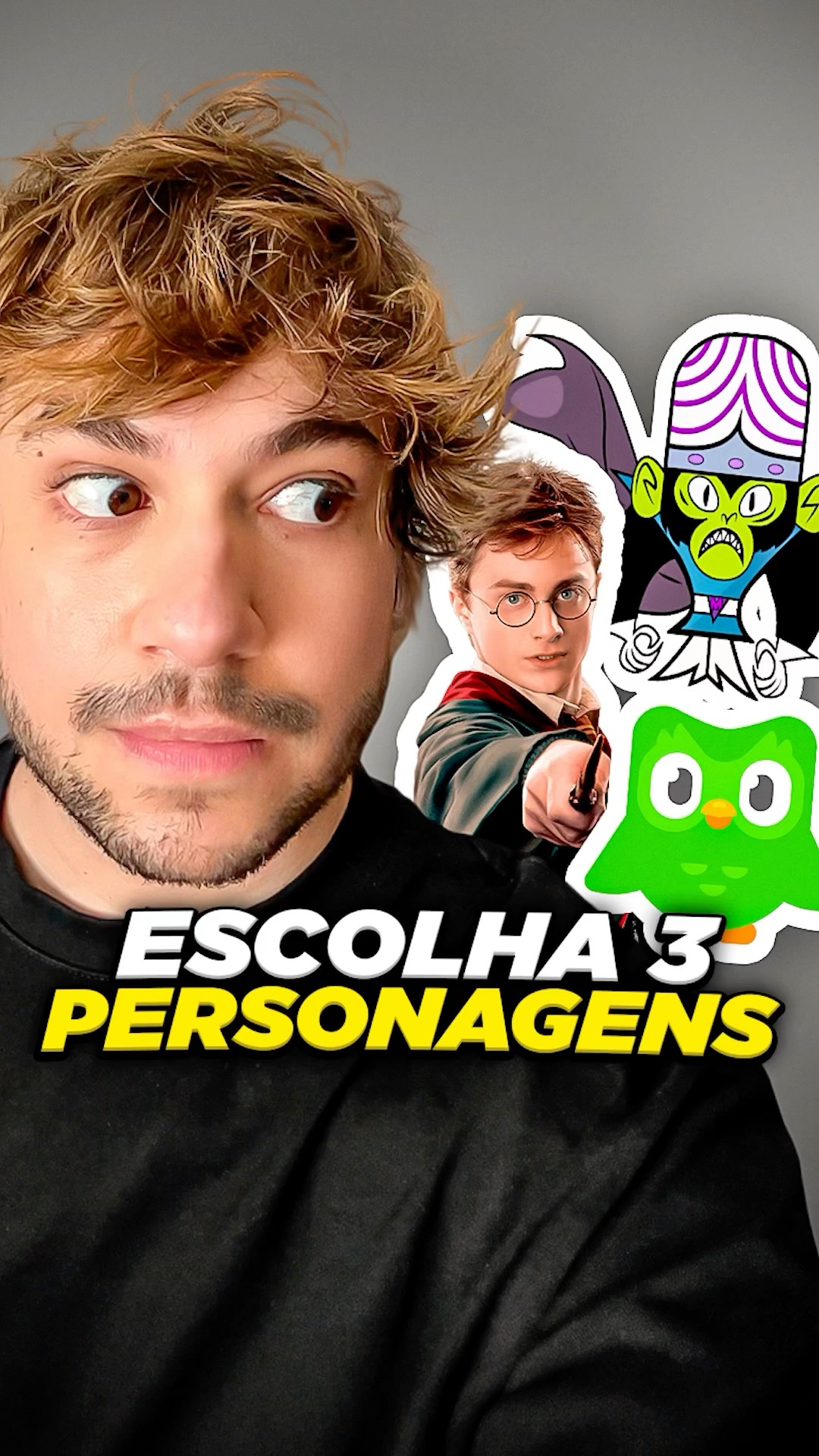 escolha 3 personagens #livedobrino #humor #MundinhoBrino