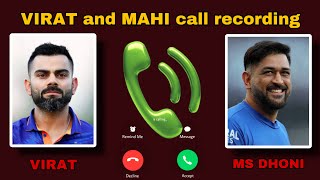 Virat kohli and M S dhoni call recording | Virat Kohli | M S Dhoni | Ricky ricky