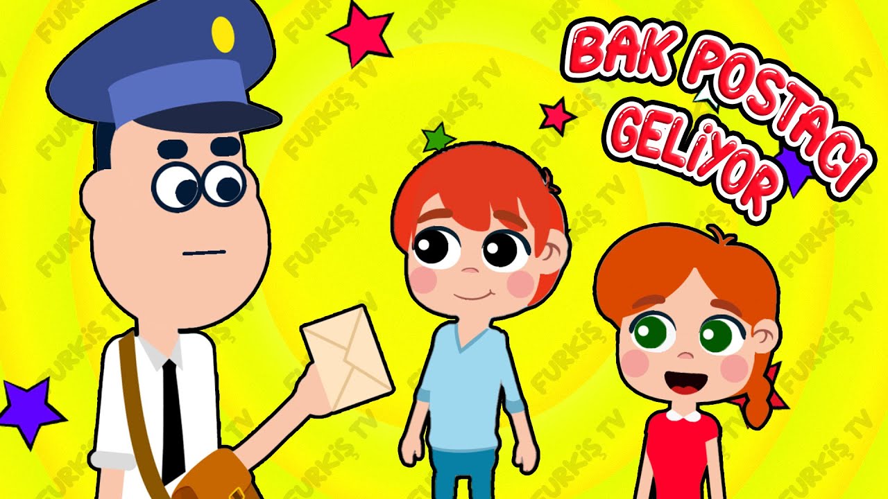 Bak Postacı Geliyor Selam Veriyor-Karpuz Adam-En Sevilen Çocuk Şarkıları-Çizgi Film-Furkiş TV Bak Postacı Geliyor Selam Veriyor-Karpuz Adam-En Sevilen Çocuk Şarkıları-Çizgi Film-Furkiş TV