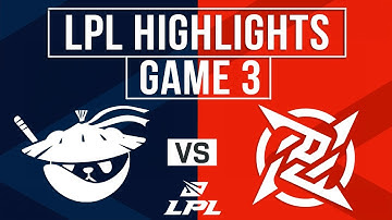 AL vs NIP Highlights Game 3 | LPL 2025 Split 2 | Anyone