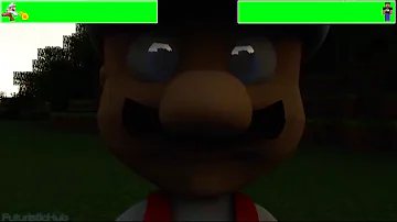 Mario vs. Steve (Futuristichub) with healthbars