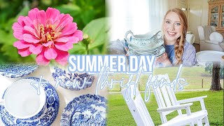 NEW THRIFT FINDS, GARDEN HAUL + SUMMER RECIPES | DAY IN MY LIFE ‍