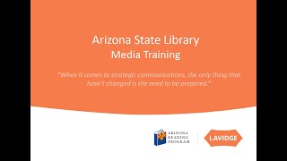 Media Skills Training for library staff