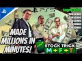 From Broke to Billionaire in GTA 5 | STOCK HACK 💸 Triple Character Profit Trick|100% Working in 2025