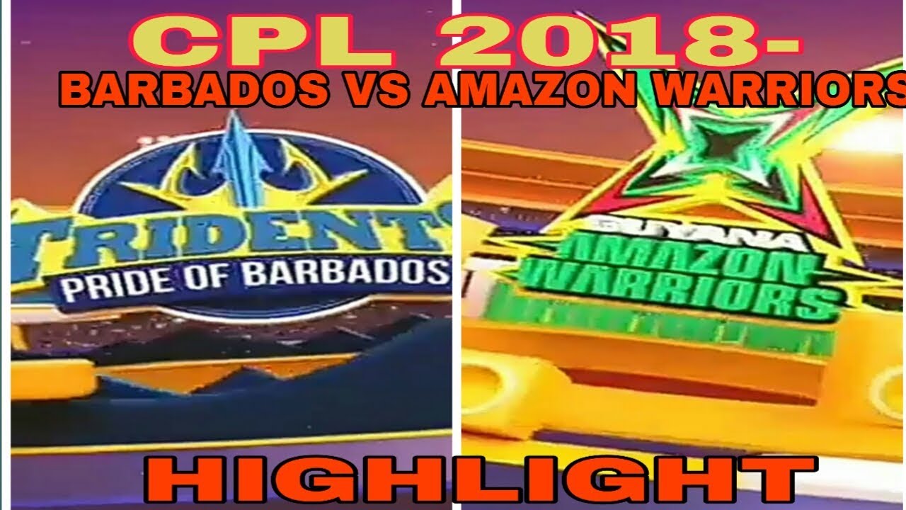HERO CPL T20 2018 MATCH 22 BARBADOS TRIDENTS VS AMAZON WARRIORS HIGHLIGHT,,