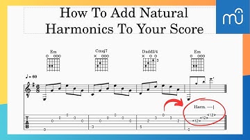 How To Add Natural Harmonics In MuseScore 4