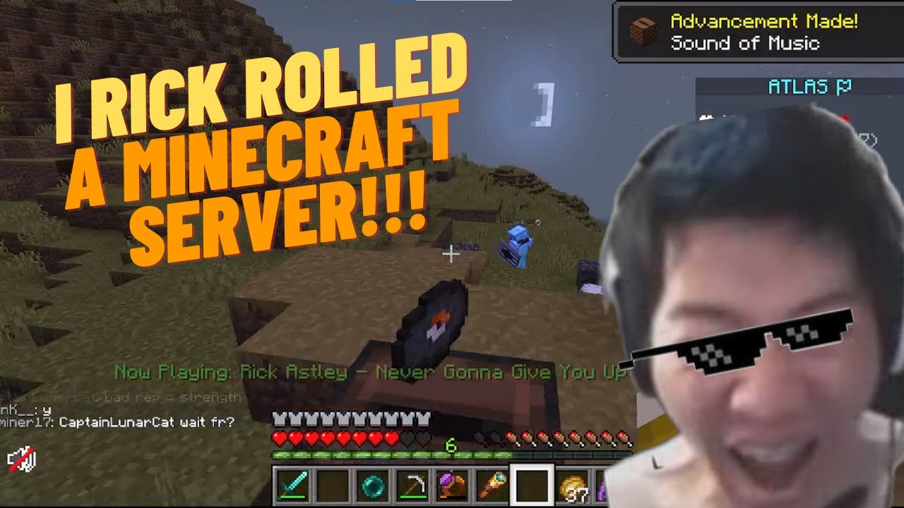 Rick Server I Rick rolled a Minecraft server!!! - YouTube