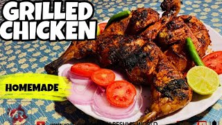 #GrilledChickenKabab HOMEMADE GRILLED CHICKEN KABAB WITHOUT OVEN