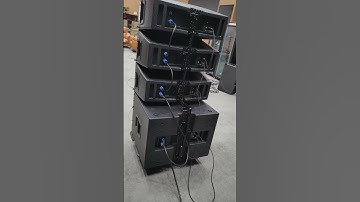 3 pcs HDL20A dual 10 inch Line array Speaker 1  HDL18 AS Single 18 inchSubwoofer Sound Check
