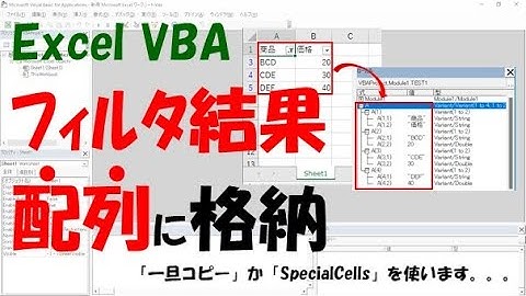 【VBA】オートフィルタの可視セルを配列に格納【コピーかSpecialCellsを使う】