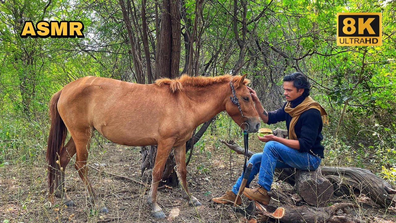 Wild Burgers Adventurous Horse full length| ASMR cooking|8k cooking| cinematic burger|