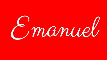 Learn how to Sign the Name Emanuel Stylishly in Cursive Writing