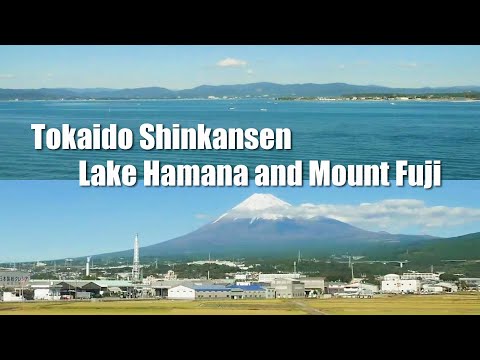 Tokaido Shinkansen, Japan - Lake Hamana and Mount Fuji