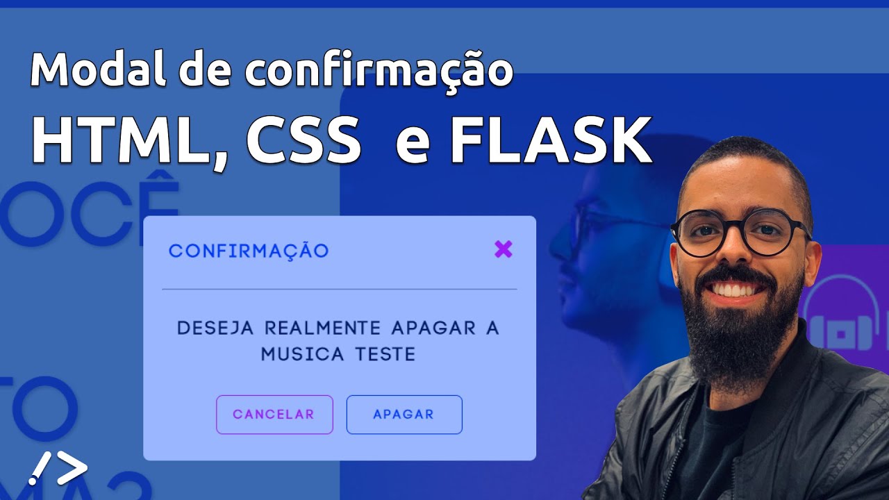 Modal de confirmação com HTML, CSS e Flask | Tutorial - YouTube