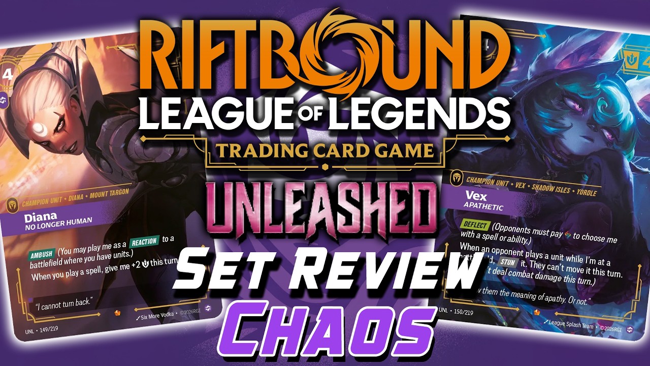 RIFTBOUND TCG EVERY CHAOS CARD in Set 3 RANKED! | Unleashed Set Review ...