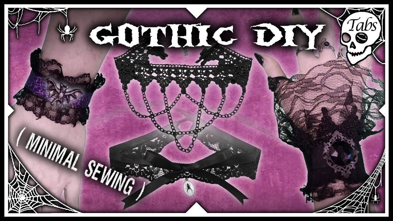 Lace Chokers and Wrist Cuffs | DIY Gothic Accessories (little to no sewing required)
