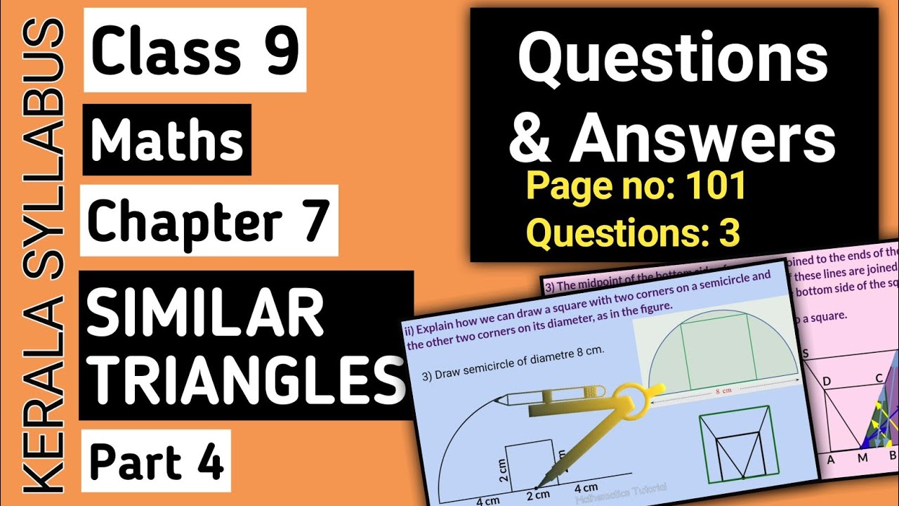 Class 9 Maths Similar Triangles Part 4 @Mathematics Tutorial - YouTube