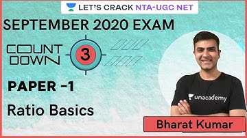 Ratio Basics | NTA UGC NET Paper 1 | Kumar Bharat