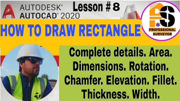 AUTOCAD 2020 LESSON 08 ||  HOW TO DRAW RECTANGLE IN AUTOCAD ||