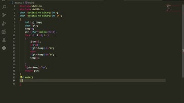 Convert a decimal number to binary without using an array IN C