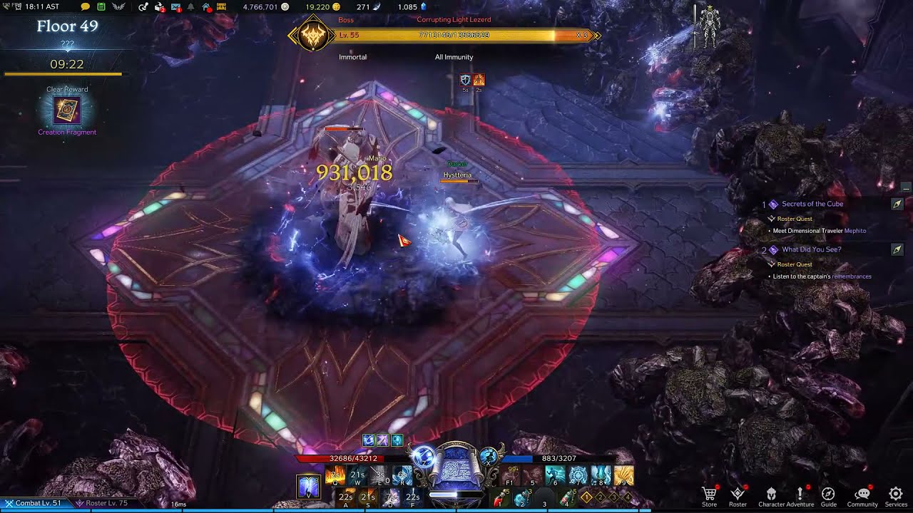 Lost Ark - Fatespire Floor 49(Sorceress)