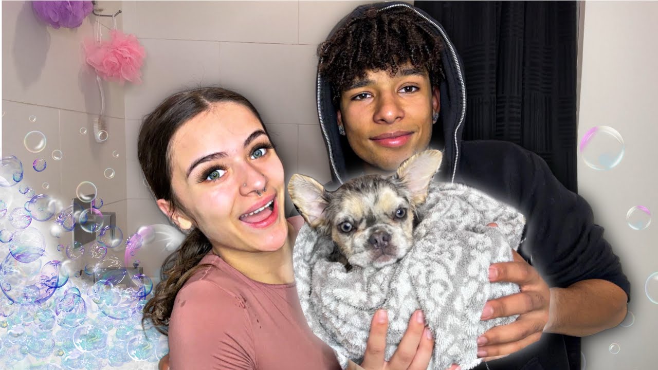 OUR PUPPY’S FIRST BATH !!