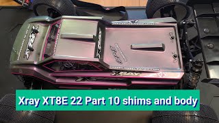 Xray XT8E 22 Part 10 shims and body