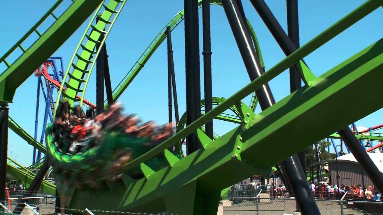 Official GREEN LANTERN Ride Video with Front Seat GoPro POV at Six