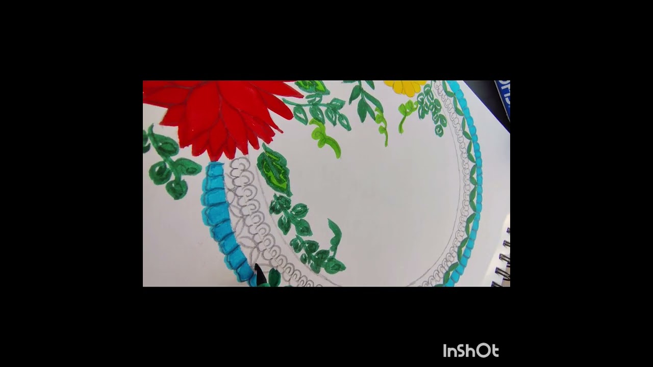 Draw flower art / flower art bnana seekhe .