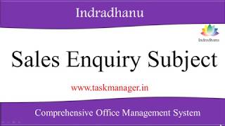 Sales Enquiry Subject in Indradhanu Task Manager Software screenshot 2