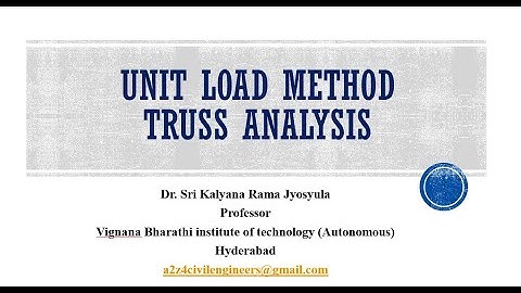 Truss analysis using Unit load method-Problem