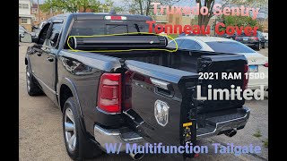Truxedo Sentry Tonneau cover 2021 RAM 1500 Limited W/ Multifunction tailgate