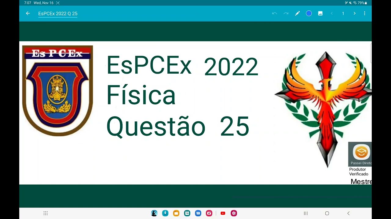 EsPCEx 2022 questão 25, Uma canoa amarrada ao ponto P, em um rio, solta-se e é levada pela corrente