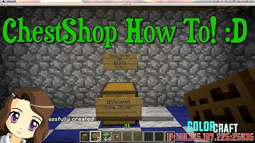 Tutorial On How To Create A Chest Shop Using The ChestShop Plugin Bukkit!