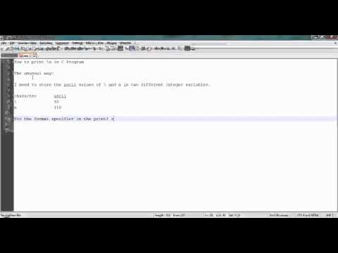 Print \n in C Language