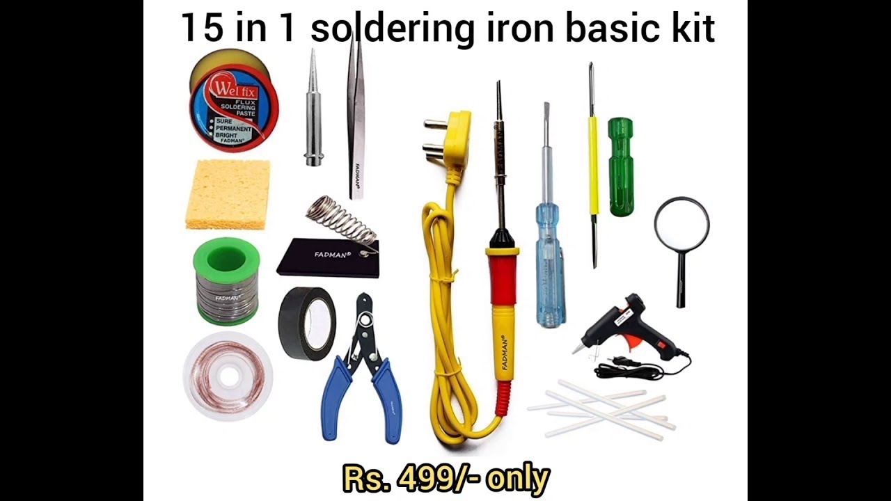 FADMAN BASIC CON ETE KIT PART TYPE-7 SOLDERING IRON KIT | SOLDER WIRE | STAND | WIRE CUTTER | SOLDER