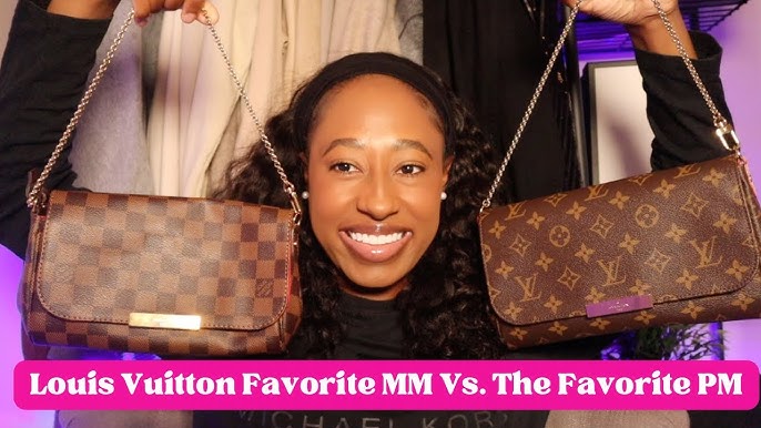 Louis Vuitton Favorite MM vs PM // Monogram vs Damier Ebene - Which is the  best one?? 