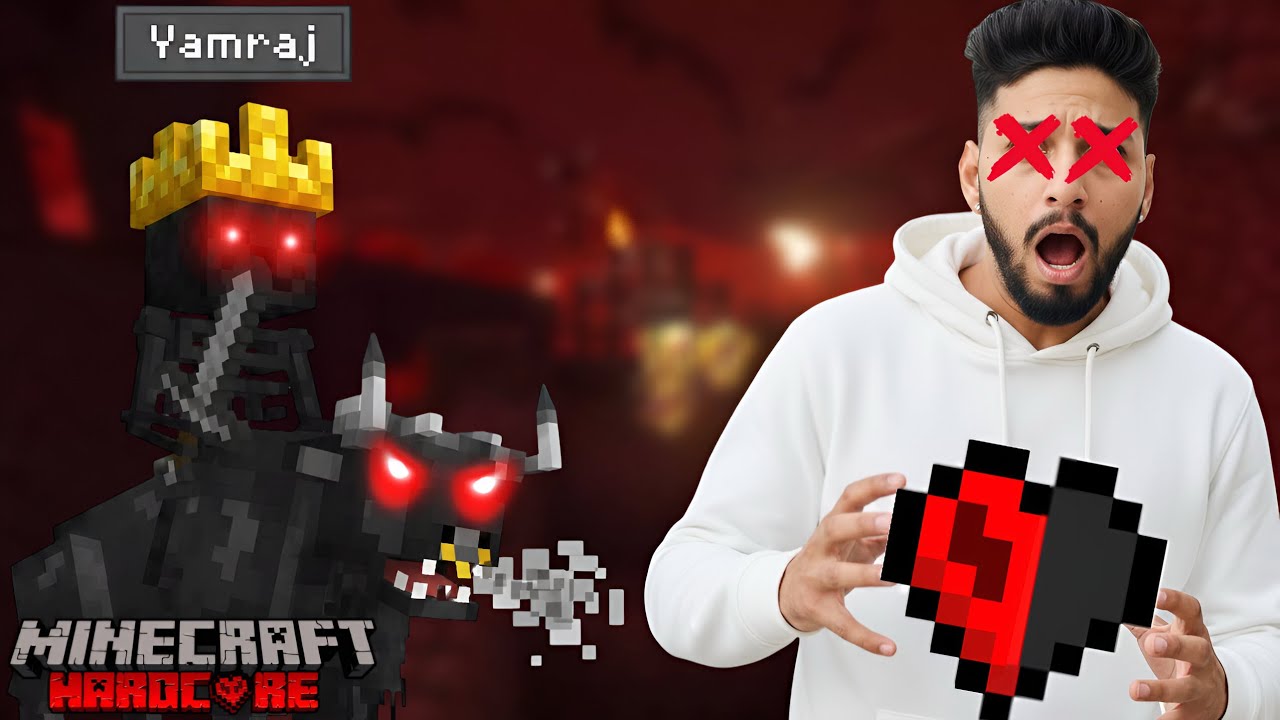 Looting a Nether Fortress is bad idea😭”Half heart”l Minecraft Hardcore l Episode-5 l HammuPlayz l
