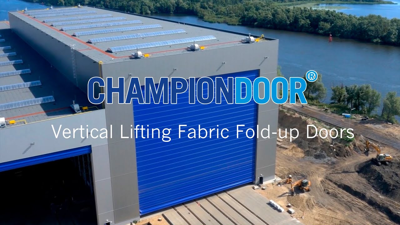 Hangar Doors Vertical Lifting Fabric Doors YouTube