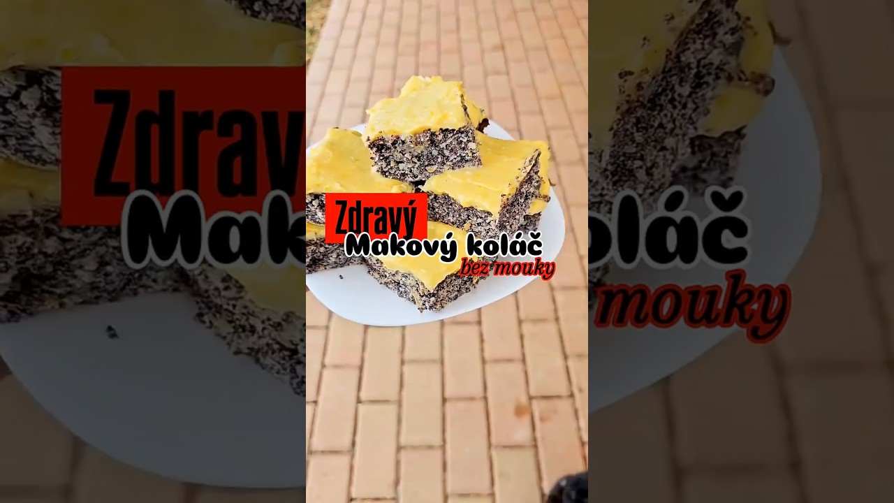 Zdravý makový koláč bez mouky - s lemon curd!