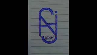 Nisha➡️ name art logo comment your name #viral #logo#tranding #youtubeshort
