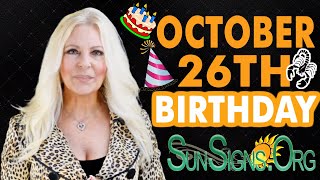 ♏️Born On October 26th - Happy Birthday - Today's Zodiac Horoscope Personality - SunSigns.Org