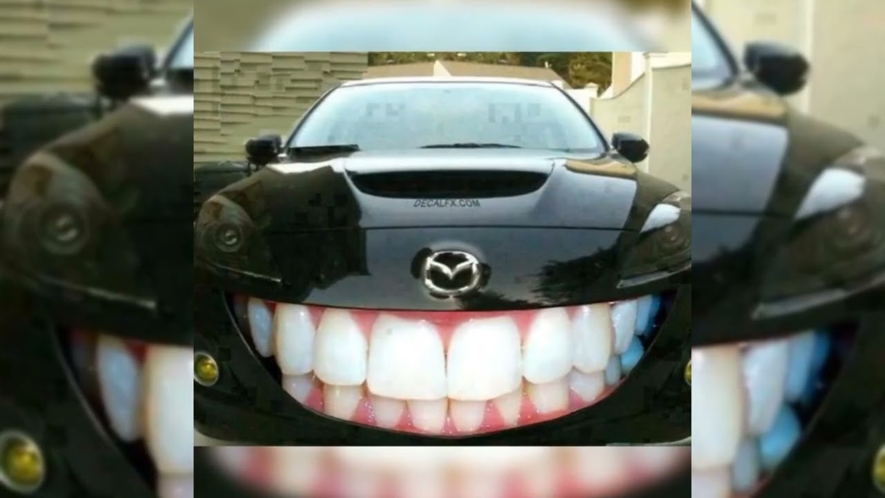 cursed car images with happy music