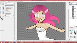 Animation Tutorial For Beginners - Anime Girl Spinning On Gimp And Movie Maker