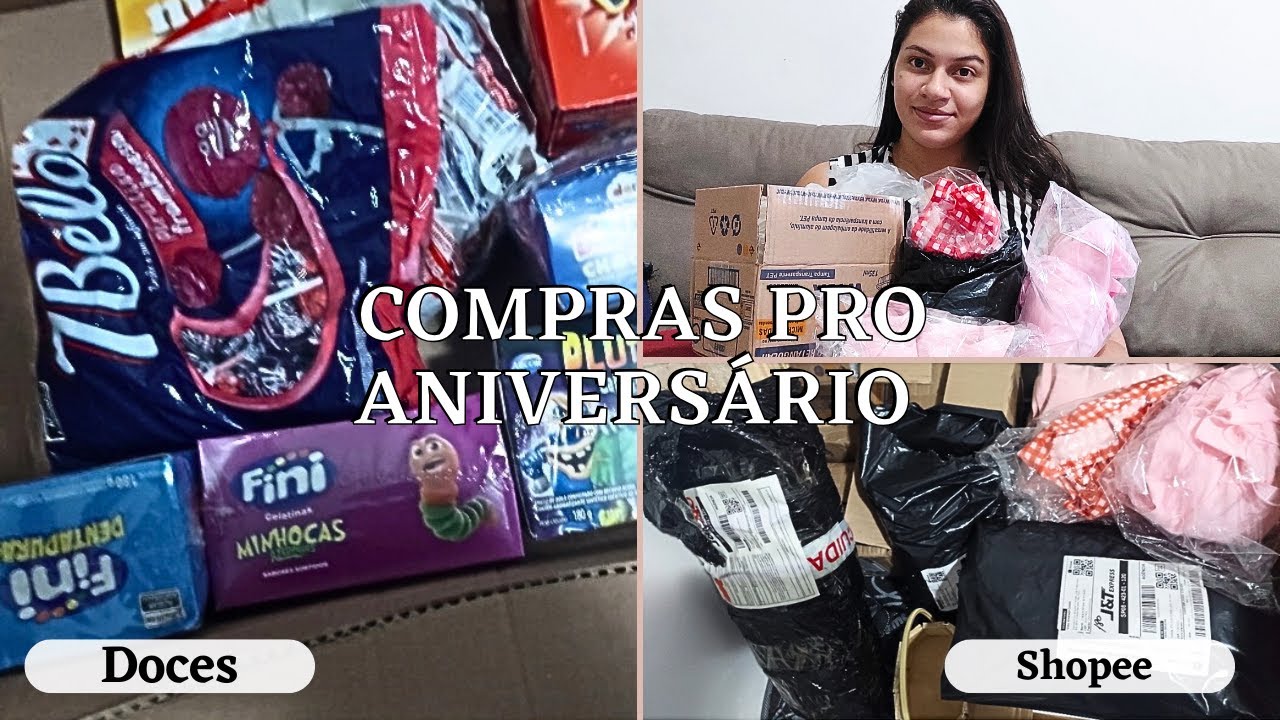 COMPRAS NA SHOPEE PARA O ANIVERSÁRIO DA  LÍVIA