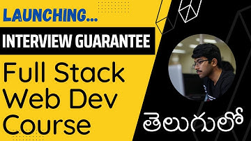 Interview Guarantee Web Development Course in Telugu | Vamsi Bhavani