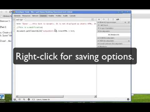 Editing HTML and Javascript files using Crome