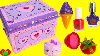 DIY Treasure Box by Melissa and Doug Lisa Frank Lip Balms Shopkins and More with Toy Genie Surprises. This treasure box is 